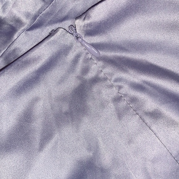 Purple Rouched Long Sleeve Mini Dress - Picture 6 of 6